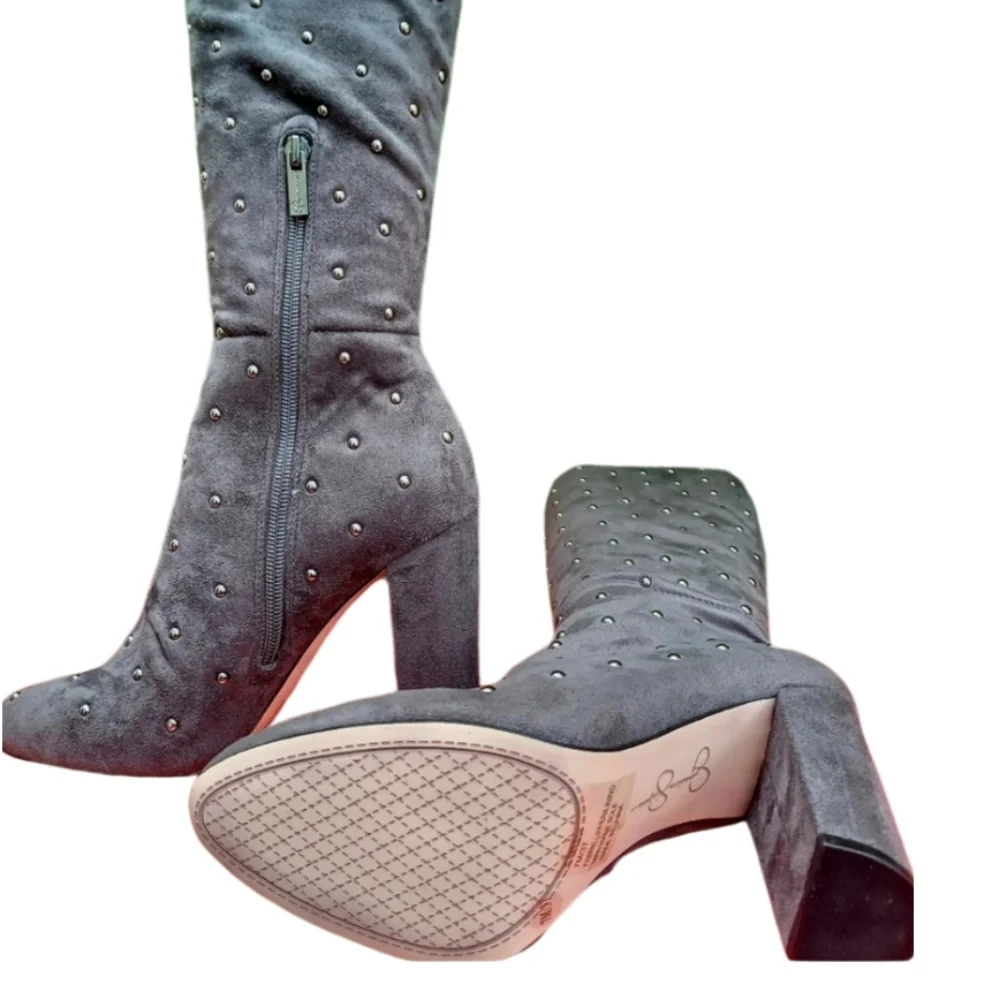 🔥NEW Minor call outs $159 Jessica Simpson Gray Bressy Tall Fashion Boot 7 - Picture 2 of 10